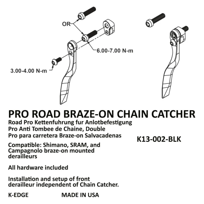 K-edge Pro Road Braze-on Chain Catcher - Image 3